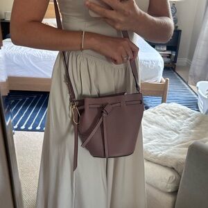 Zac Posen mauve / light purple leather bucket bag purse